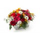 Кошик з трояндами, червоні гербери, білі ромашки 