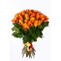 Fascio di 30 rose arancio