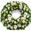 Crown medium-large white roses
