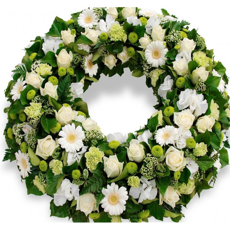 Crown medium-large white roses