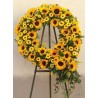 Grande corona di girasoli