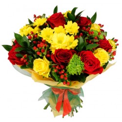 Bouquet giallo e rosso 1