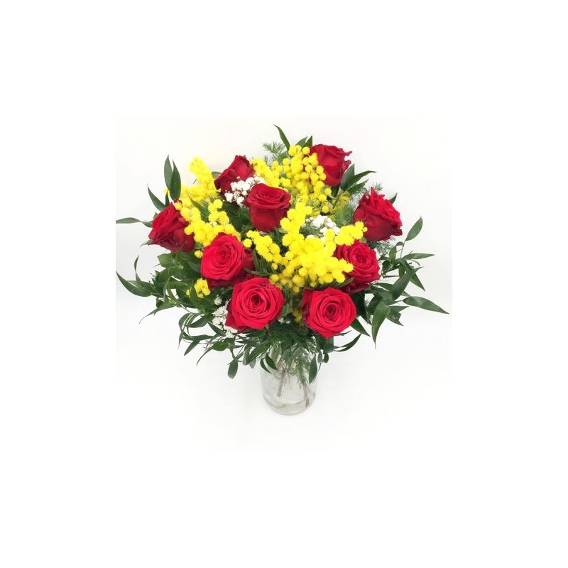  8 MARZO,  Mimosa e rose rosse
