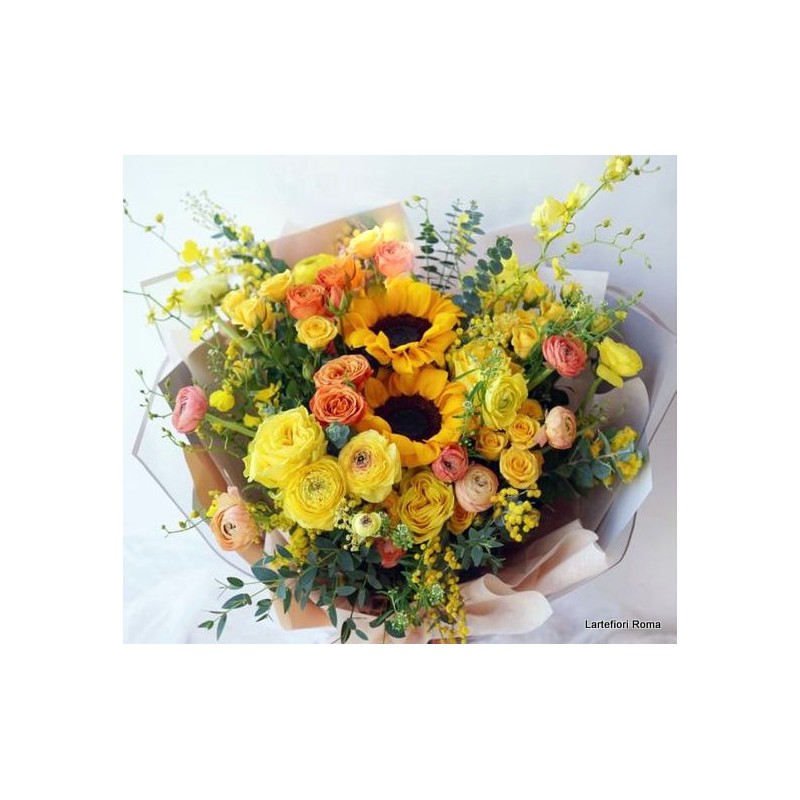 Sunflowers and roses 