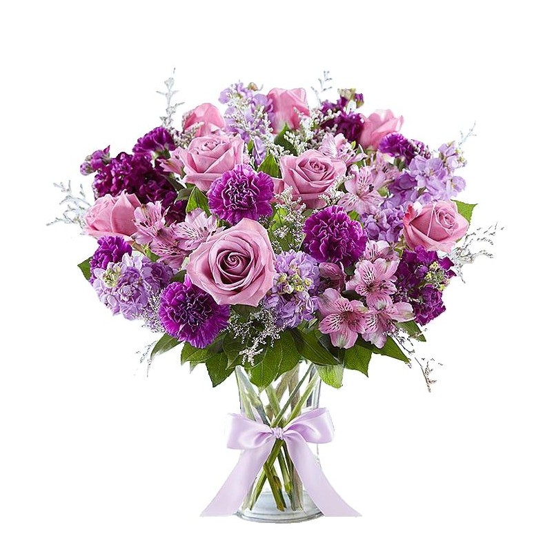 Belle composition avec des tournesols,des hortensias, roses...