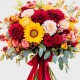 Ramo de gerberas,orquídeas y rosas rojas
