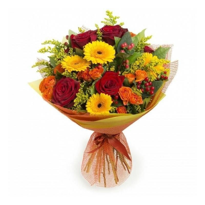 Mimosa9   Grazioso cesto con tulipani rosa e mimosa