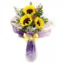  3 Sunflowers bouquets,for those who do not want to overdo it!