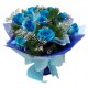 Bouquet blue bow