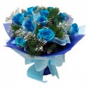 Bouquet fiocco azzurro