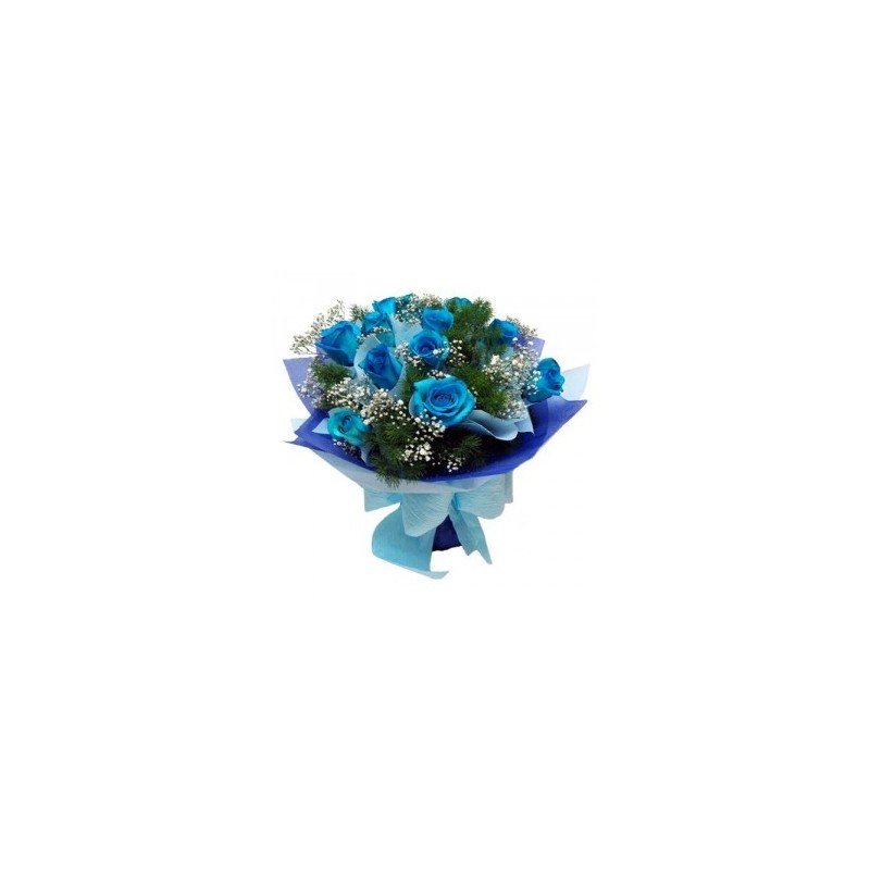 Bouquet blue bow