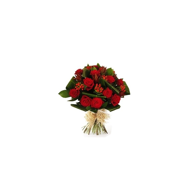 Bouquet red happy birthday