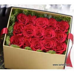 Combinaison de sushi de 15 roses livré dans une boîte