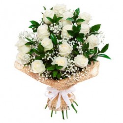 Bouquet of roses white
