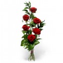 6 red Roses in box 