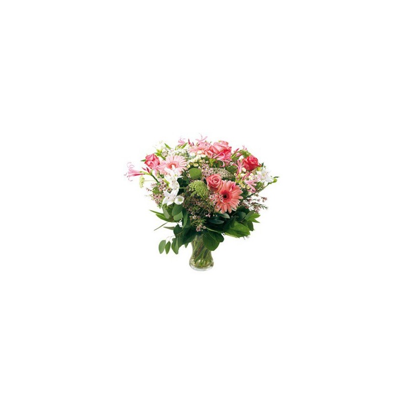Combinazione di fiori misto rosa