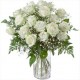 18 white roses