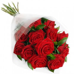 12rose rosse in confezione