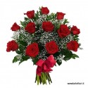Bouquet of 12 red roses, medium 